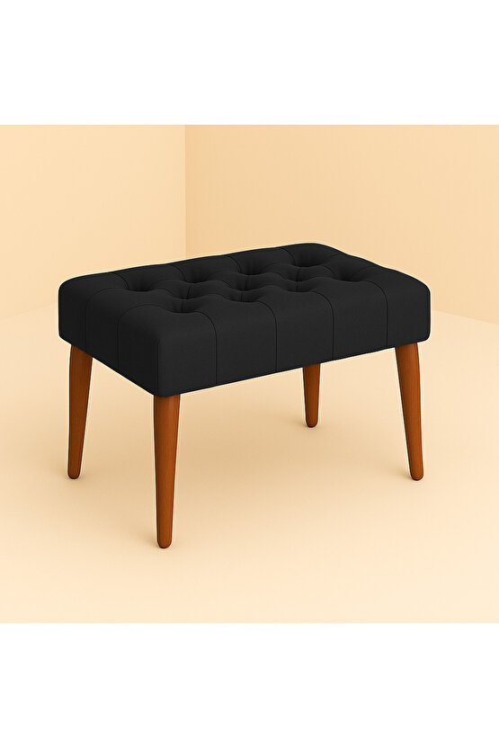 Karmen Bench Puf - Siyah