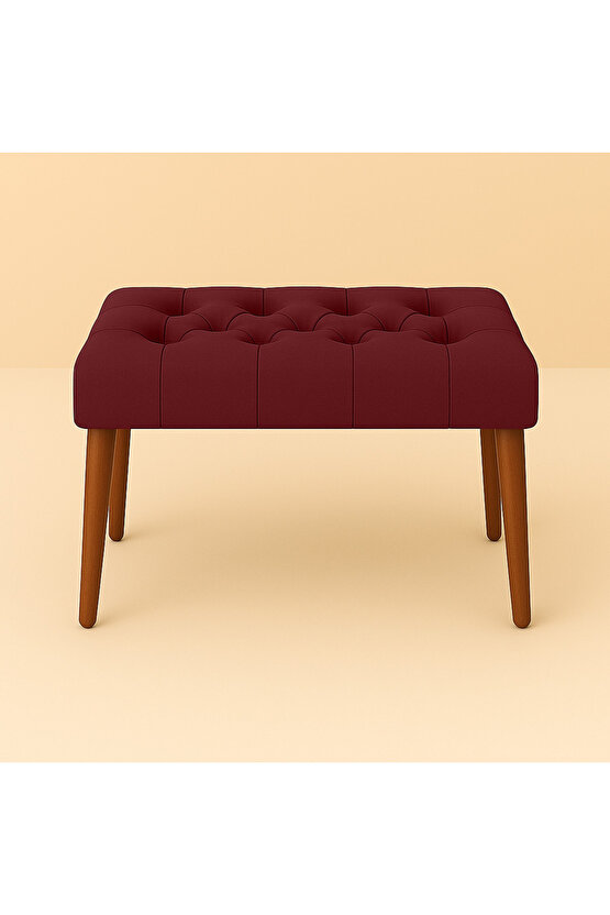 Karmen Bench Puf - Kırmızı