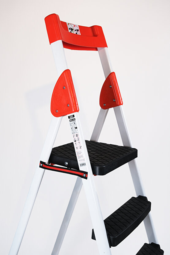 Merdiven 4+1 Geniş Basamaklı Merdiven Kolay Taşınır Merdiven Ergonomik Tasarım Extra