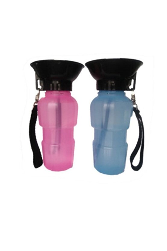 Köpek Seyahat Suluğu Su Şişesi 500ml Mavi