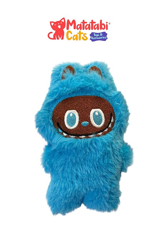 LABU (PELUŞ,ÇINGIRAKLI,MATATABİ Lİ(Labubu style cat toy KEDİ NANESİ DEĞİLDİR)KEDİ OYUNCAĞI