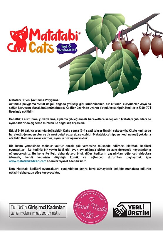 Ipli ,tüylü,sesli,doğal Kedi Çiğneme Çubuğu,kedi Oyuncağı 1 Adet (KEDİ OTU DEĞİLDİR)