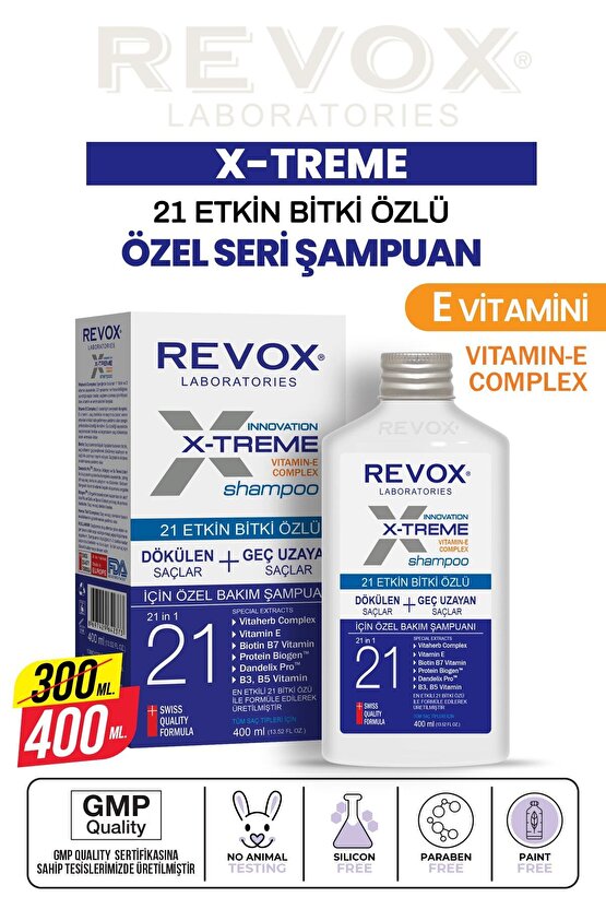 BD - X-treme Dökülen Ve Geç Uzayan Saçlar Için E Vitamini Katkılı Ekstra Bakım Şampuanı 400ml