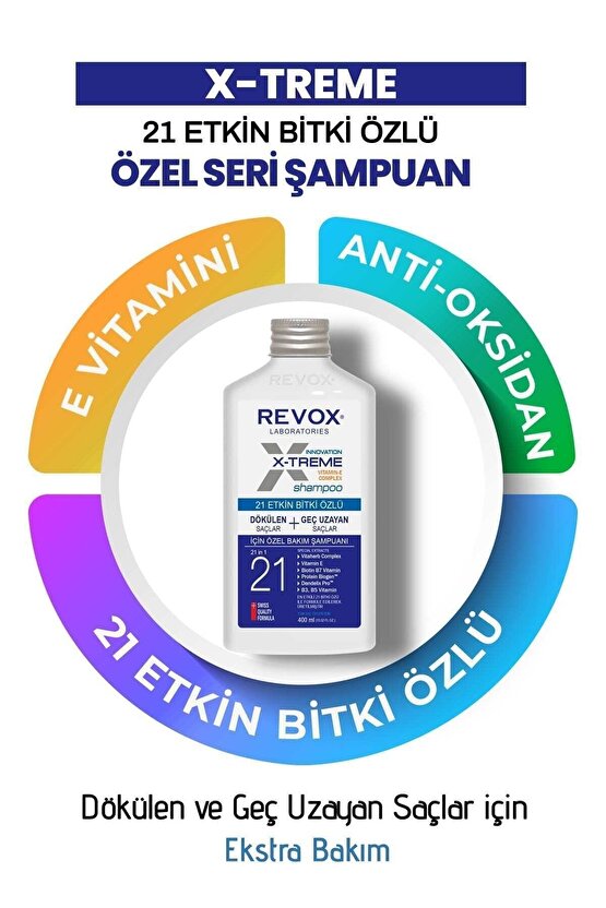 BD - X-treme Dökülen Ve Geç Uzayan Saçlar Için E Vitamini Katkılı Ekstra Bakım Şampuanı 400ml