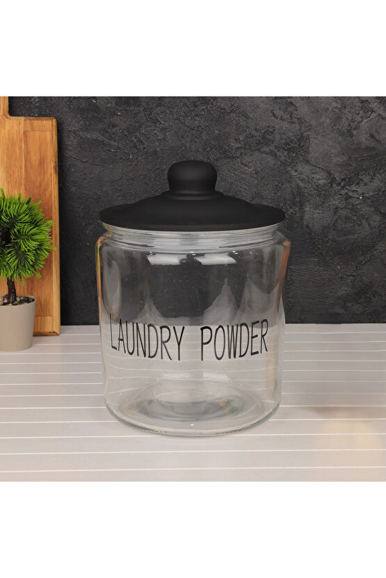 Mien Büyük Boy Şeffaf Cam Deterjanlık