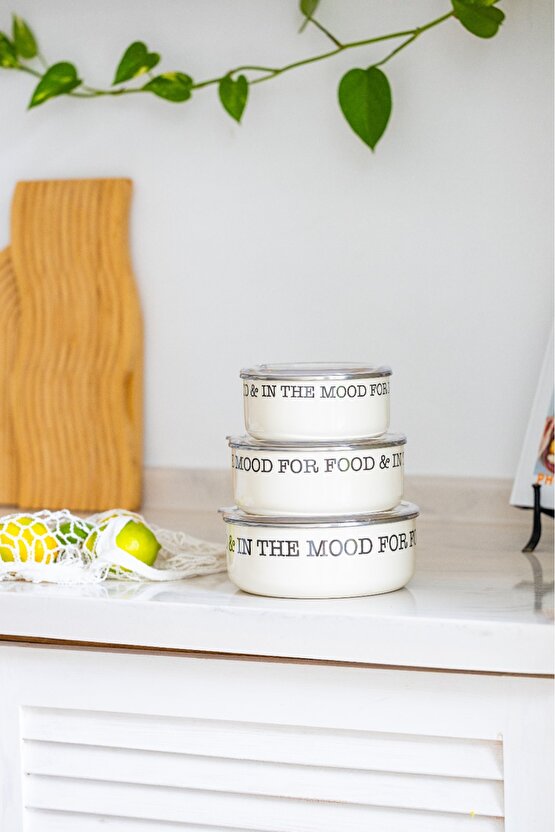 MOOD SERİSİ EMAYE 3LÜ SAKLAMA KABI