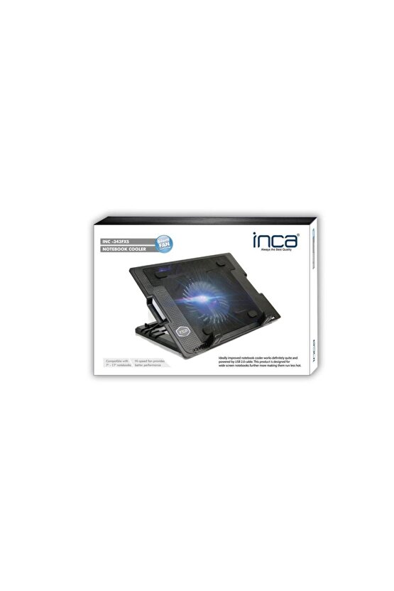 Inc-343fxs Profesyonel Laptop Soğutucu - Stand Ayarlı - Ultra Sessiz Fan -