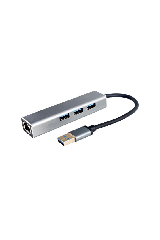 DH312A Usb 3.0 To USB3.0-3+RJ45 Çoklayıcı