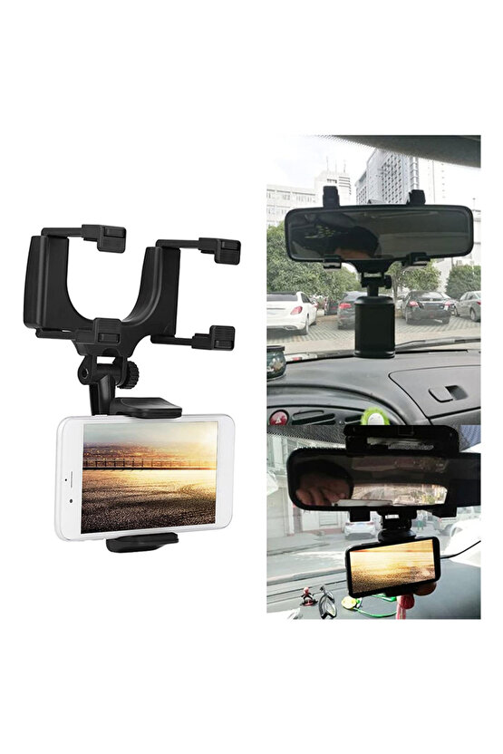 Evrensel Dikiz Aynası Montajı Araç Dikiz Aynası Montajı Telefon Tutucu Standı ABS Plastik Telefon GP