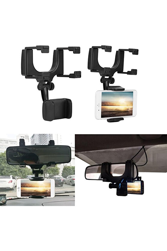Evrensel Dikiz Aynası Montajı Araç Dikiz Aynası Montajı Telefon Tutucu Standı ABS Plastik Telefon GP