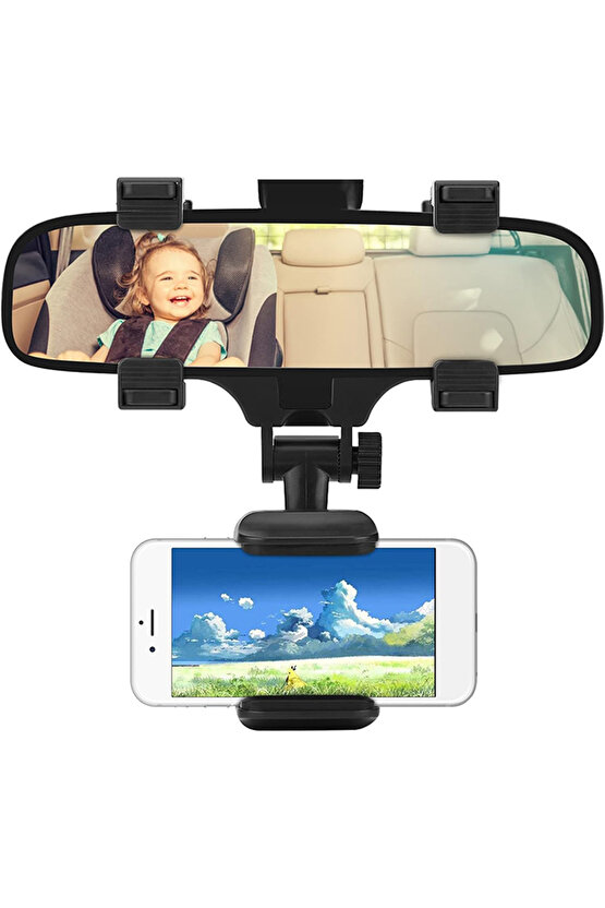 Evrensel Dikiz Aynası Montajı Araç Dikiz Aynası Montajı Telefon Tutucu Standı ABS Plastik Telefon GP