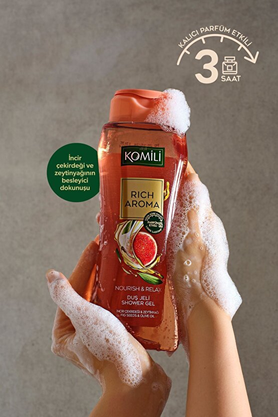Rich Aroma Nourish&relax Duş Jeli - Incir Çekirdeği&zeytinyağı - Kalıcı Parfüm Etkili-500 ml