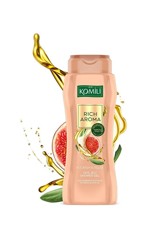 Rich Aroma Nourish&relax Duş Jeli - Incir Çekirdeği&zeytinyağı - Kalıcı Parfüm Etkili-500 ml