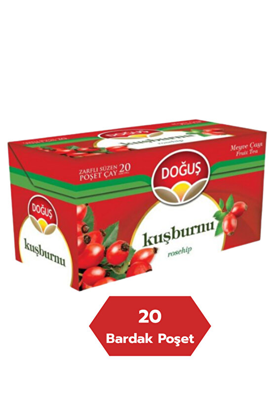 Bitki Çayı Kuşburnu Bardak Poşet Çay 20li