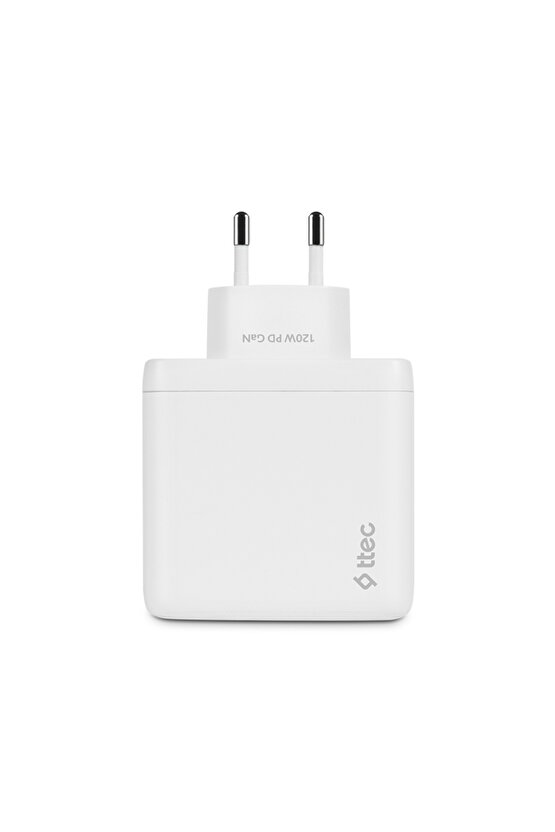 SmartCharger Trio GAN 120W PD Seyahat Hızlı Şarj Aleti 2 USB-C+USB-A