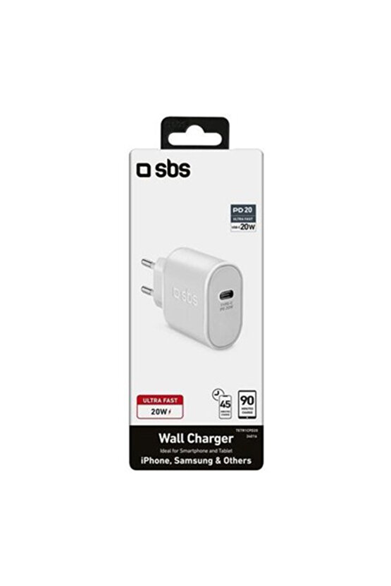 Seyahat Şarj Cihazı 1xUSB-C PD 20W-B