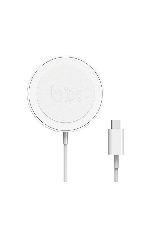 BXMG15 15W Manyetik Magsafe iPhone 12131415 Serisi ve Airpods ile Uyumlu Kablosuz Şarj Cihazı