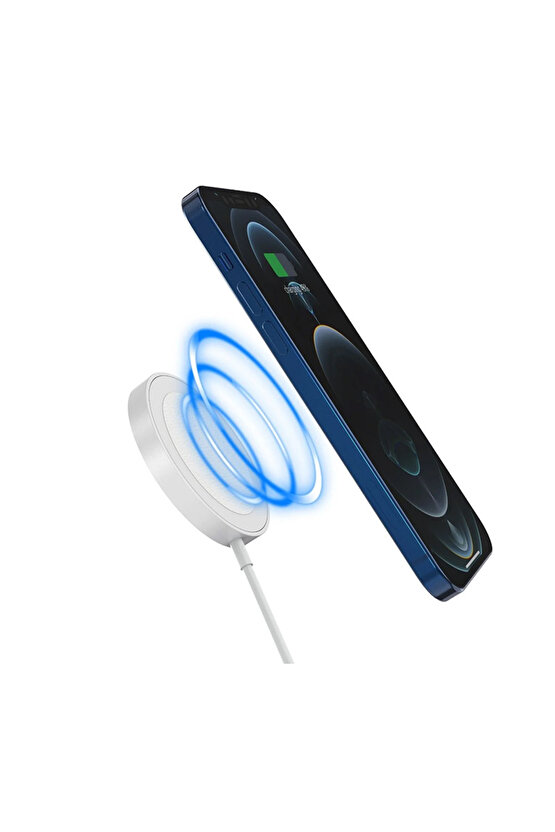 BXMG15 15W Manyetik Magsafe iPhone 12131415 Serisi ve Airpods ile Uyumlu Kablosuz Şarj Cihazı