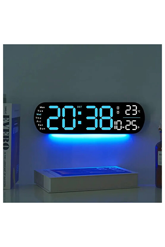 Nie Uzaktan Kumandalı Büyük Dijital Duvar Saati, Çift Alarm, Yaz Saati Uygulaması, 10 Seviyeli Parla