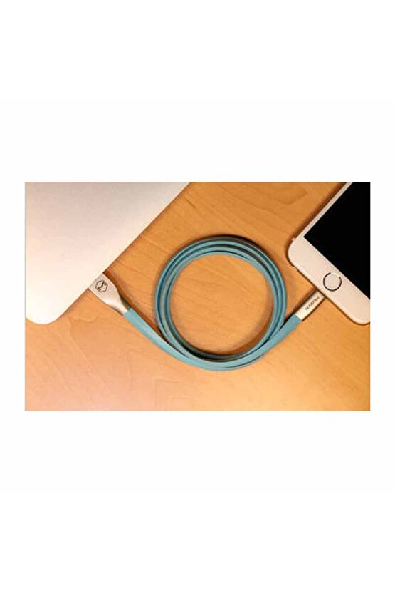 Ca1202 Çinko Alışım Yassı Dörtgen Lightning Data Şarj Kablosu