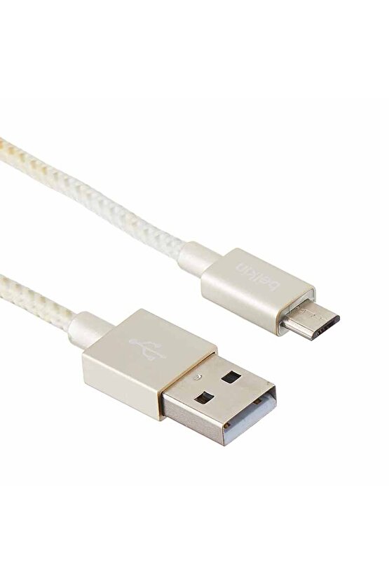 Premium Micro Usb Şarj ve Senk Kablosu Altın