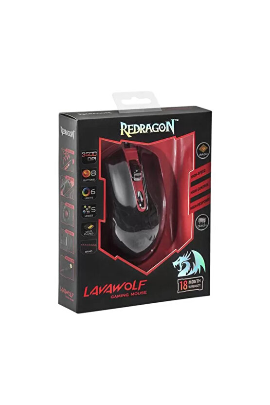 Wired Gaming Mouse Lavawolf 70236