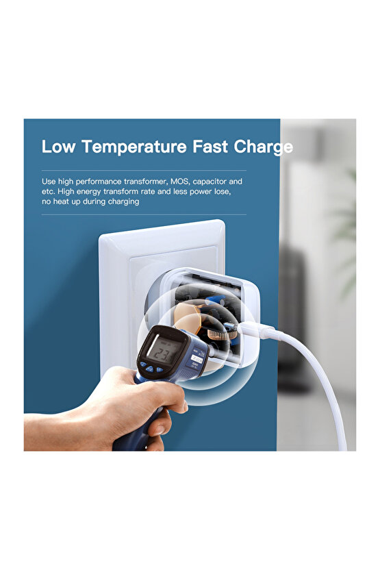 R208 20W PD Hızlı Şarj Seyahat Şarj Cihazı Güç Adaptörü, AB Tak (Beyaz)