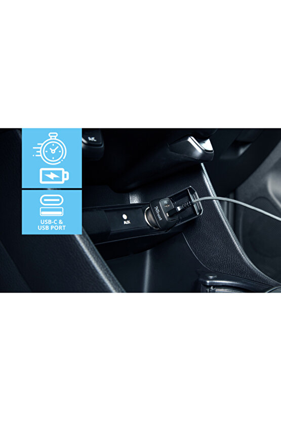 Qmax 30W Ultrafast Usbc & Usb Car Charger With Pd3.0 Tru23560