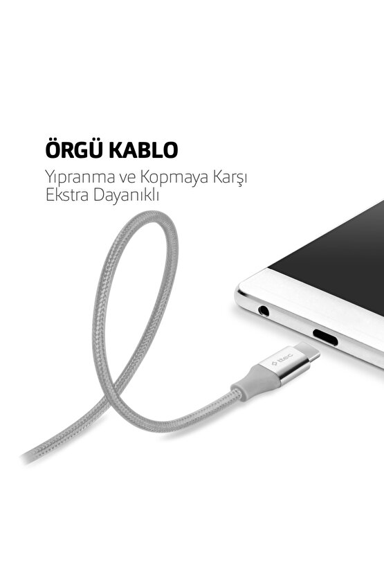 2dk18s Alumicable Typec Şarj Kablosu,siyah