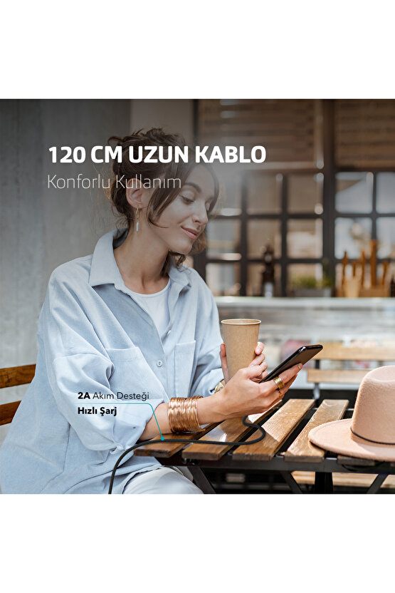 2dk18s Alumicable Typec Şarj Kablosu,siyah