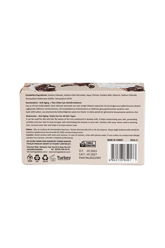 Akdeniz Eşek Sütü Sabunu 100 Gr