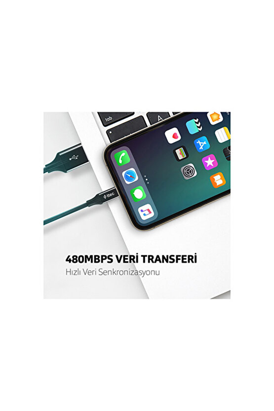 Tec Alumicable Iphone Şarj Kablosu 2DK16A,Altın