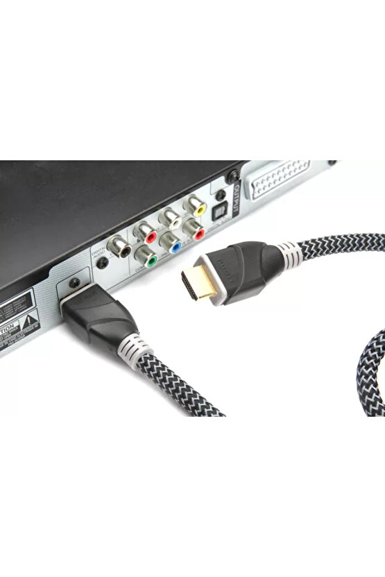 Hdmi Hdmi Konnektör High Speed Hdmi With Ethernet 24k Altın Gri 5m 96485