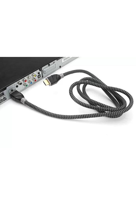 Hdmi Hdmi Konnektör High Speed Hdmi With Ethernet 24k Altın Gri 5m 96485