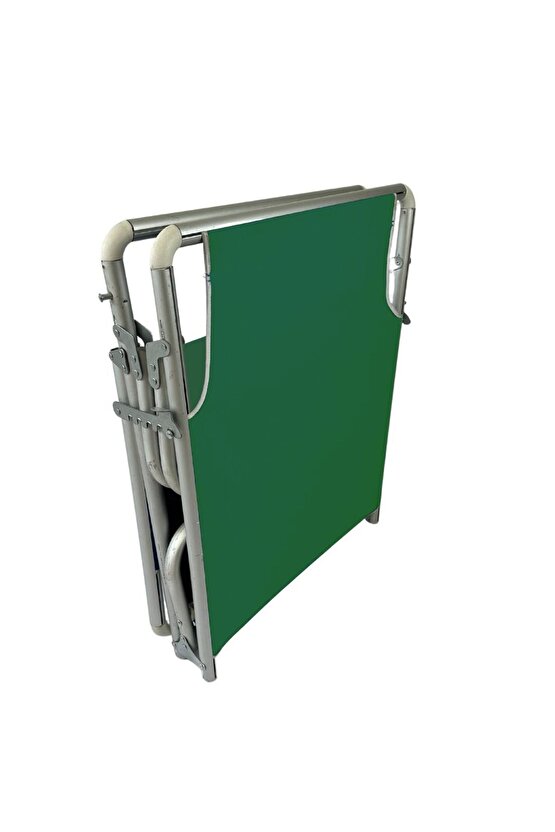 Katlanır Alüminyum Şezlong Kademeli Kamp Yatağı Yeşil 1289