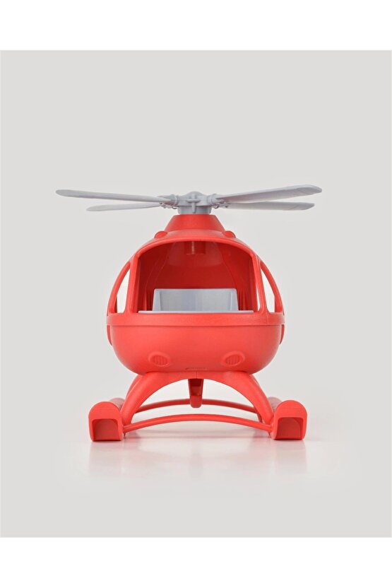 Lüx Kırmızı Büyük Helikopter - Plastik Helikopter - Kırılmaz Oyuncak - Kırılmaz Helikopter - Helikop