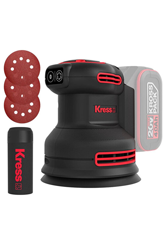 KUD20.9 20Volt 125mm Kömürsüz Profesyonel Devir Ayarlı Eksantrik Zımpara (Akü Dahil Değildir)