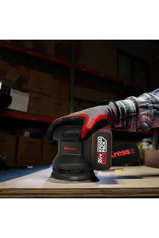KUD20.9 20Volt 125mm Kömürsüz Profesyonel Devir Ayarlı Eksantrik Zımpara (Akü Dahil Değildir)