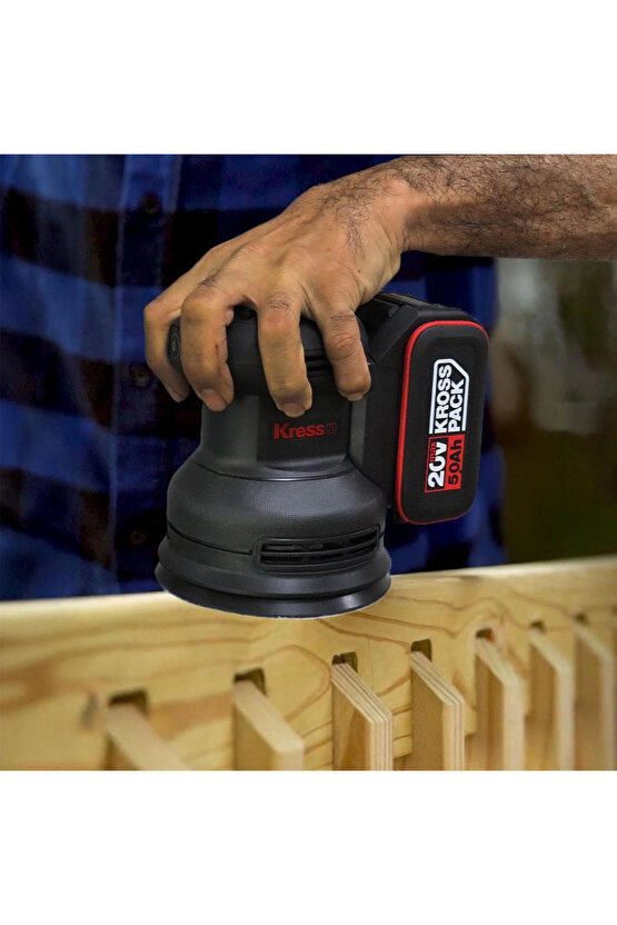 KUD20.9 20Volt 125mm Kömürsüz Profesyonel Devir Ayarlı Eksantrik Zımpara (Akü Dahil Değildir)