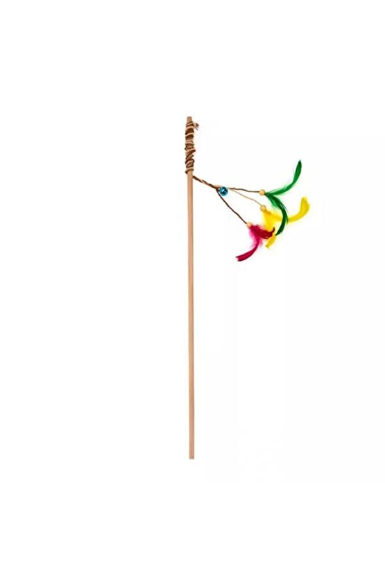 Ecomfy Toy Gaia Rod Tüylü Kedi Oltası Oyuncağı 50 Cm