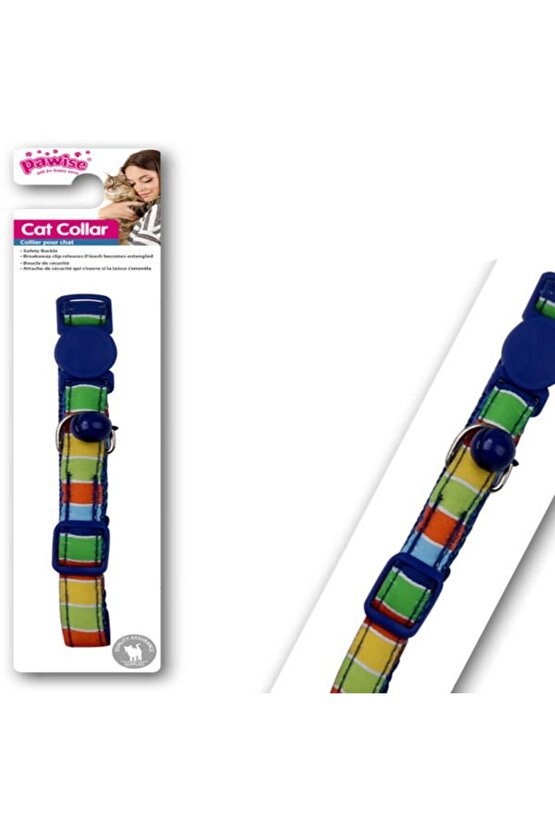 Pawise Mavi Şeritli Kedi Boyun Tasması