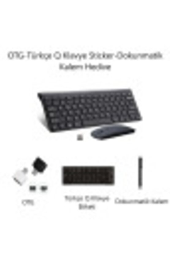 Viewsonic Td1655 Uyumlu Kablosuz Taşınabilir Q Klavye Ve Mouse Set Siyah