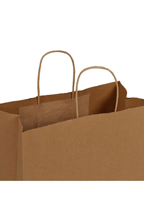 32x12x41-500 Adet Burgu Saplı Kraft Çanta
