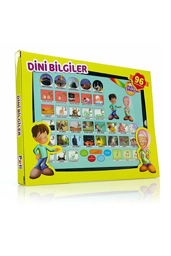 Çocuklar Için Eğitici Sesli Namaz Elifba Dini Bilgiler Öğretim Oyuncak Tableti (dua,sure,ilahi)
