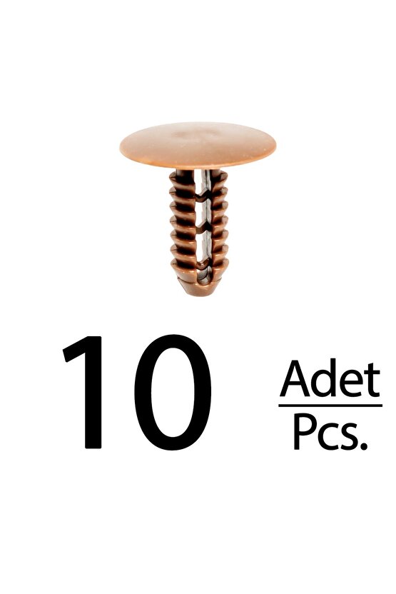 Fiat Ducato için Döşeme Klipsi-Koyu Kahve - 10 Adet