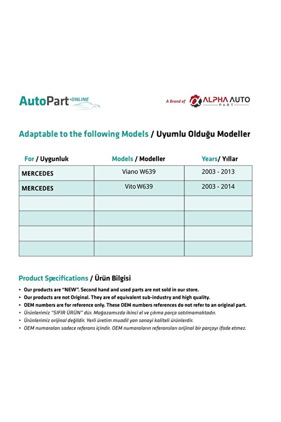 Mercedes C Class W203 Için Geri Dönüş Hortumu