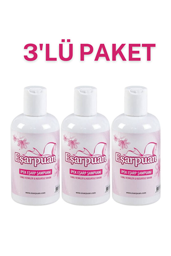3lü Dev Ipek Şal Eşarp Şampuanı Anında Leke Çıkarıcı Solüsyon Set (3 ADET)