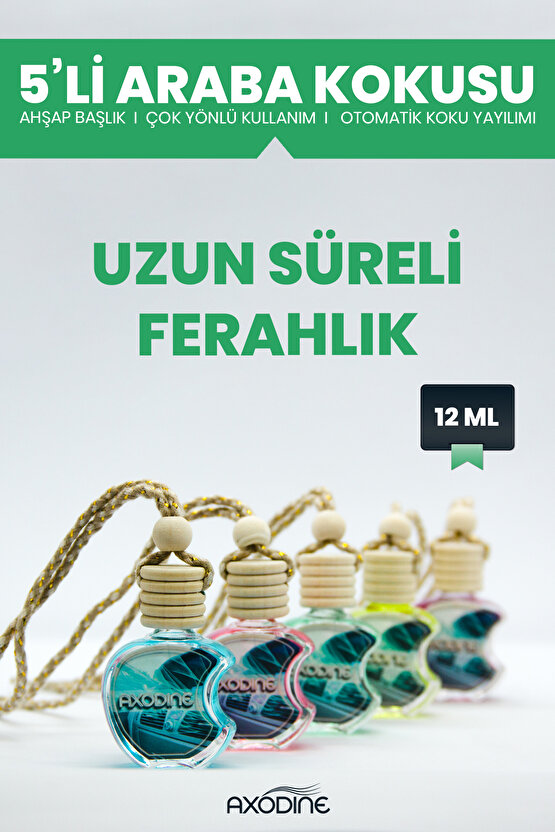 5li Dekoratif Yüksek Yayılımlı Bambu Başlıklı Oto Araç Kokusu -10 Ml- (5 ADET)