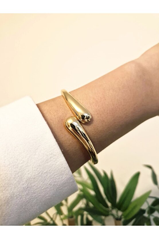 Gold Özel Seri Damla Tasarım Kelepçe