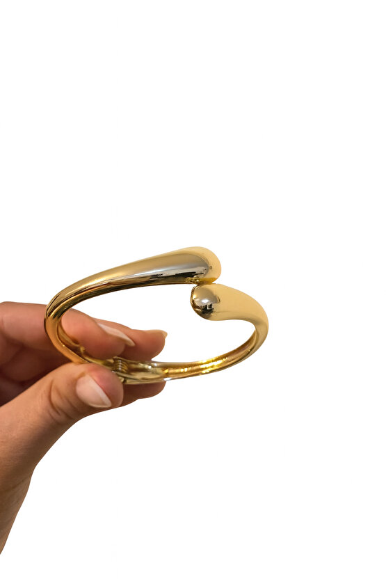 Gold Özel Seri Damla Tasarım Kelepçe